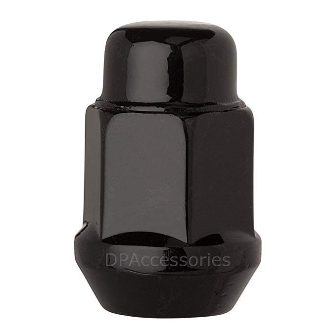 DPAccessories D3145P-2308/100 100 Black 12x1.25 Closed End Bulge Acorn Lug Nuts - Cone Seat - 19mm Hex Wheel Lug Nut