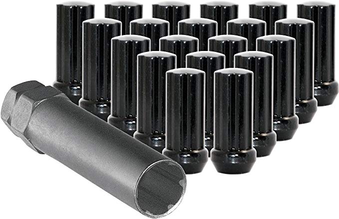 CECO Black Duplex Spline Drive Tuner Installation Kit (32 Lug Nuts & 1 Key) 9/16 R.H. Thread Pitch