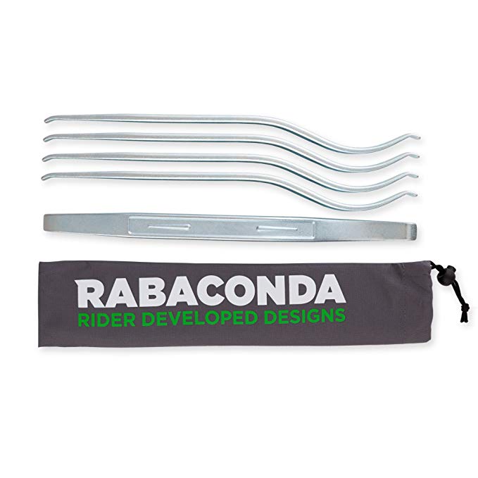 Rabaconda Motorcycle Tire Iron Set - Premium Tire Changing Tools: 5 PCS Tire Spoons Tire Irons
