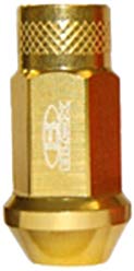 Blox Racing BXAC-00107-SSGD Street Series Gold 12 x 1.25mm Thread Size Forged Lug Nut, (Set of 20)