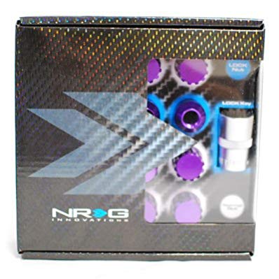 NRG 500 Series (Purple) 12 x 1.5 RH 16pcs Racing Light Weight Wheel Lug Nuts and Lock Key