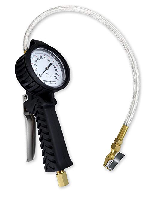 Astro 3082 TPMS Dial Tire Inflator with Stainless Hose 0-65 psi