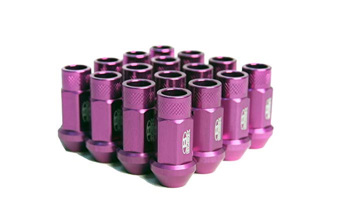 Blox Racing BXAC-00103-SSPR Street Series Purple 12 x 1.5mm Thread Size Forged Lug Nut, (Set of 16)